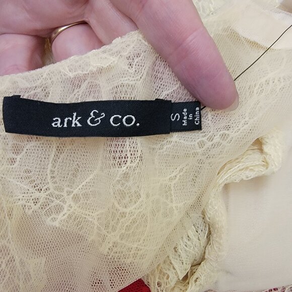 Ark & Co Ivory Lace Drop Waist Dress, Y2K New Old Stock, Size S, $25 - Picture 4 of 7